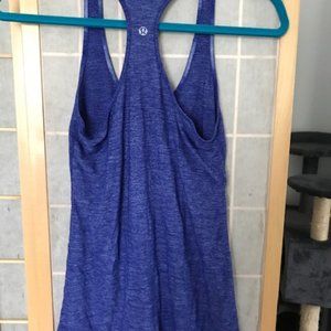 Blue Lululemon long M workout tank top